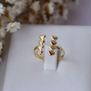 Anel 4 Corações Ajustavel