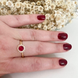 Anel Redondo Cravejado