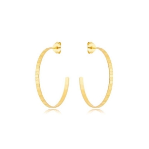 Brinco Argola Chapas Lisas e Foscas 3,5cm