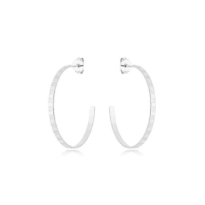 Brinco Argola Chapas Lisas e Foscas 3,5cm