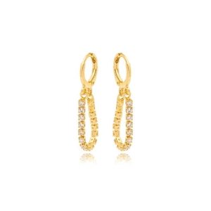 Brinco Argola Corrente Riviera Cristal