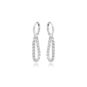 Brinco Argola Corrente Riviera Cristal