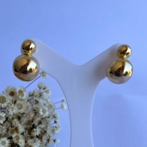 Brinco Grande Esferas Dupla