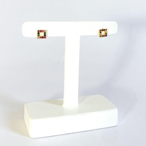 Brinco Infantil Mini Quadrado Colors