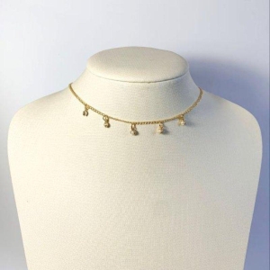 Colar Infantil Pingentes Pérola