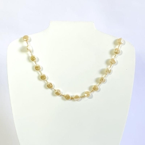 Colar Pérola Achatada