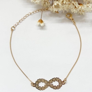 Pulseira Infinito com Corações