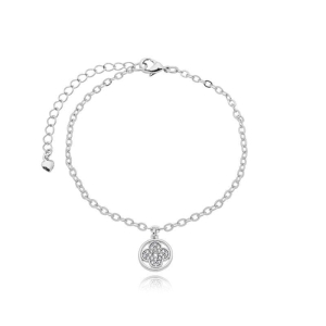 Pulseira Pingente Trevo Cravejado