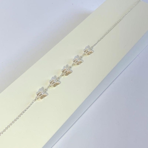 Tornozeleira Borboleta Cheia Prata