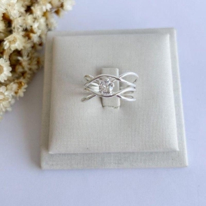 Anel Entrelaço Cristal