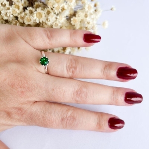 Anel Ponto de Luz 4mm 6 Garras Alto