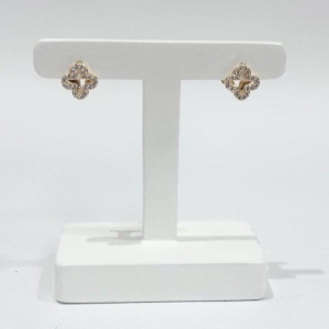 Brinco Argola Trevo Cravejado P