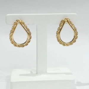 Brinco Gota c/ Cordão Baiano Ouro