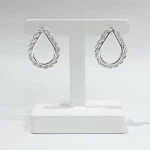 Brinco Gota c/ Cordão Baiano Prata