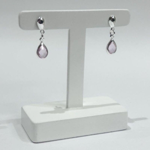 Brinco Pedente Gota de Luz Prata