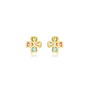Brinco Trevo Petalas Colors