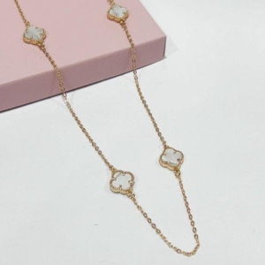 Colar Longo Trevo Pérola