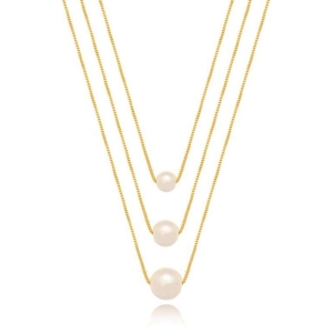 Colar Triplo de Perolas