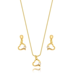 Conjunto Coração com Ponto de Zirconia