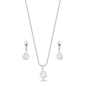 Conjunto Gota Zirconia Cristal