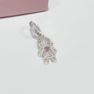 Pingente Menina Cravejado Prata