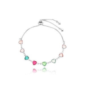 Pulseira Coração Colors Fecho Ajustavel