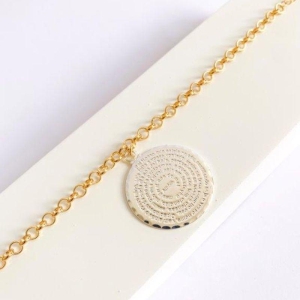 Pulseira Oração Pai Nosso e Elo Portugues Mista