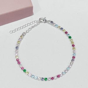 Pulseira Riviera Colors Prata