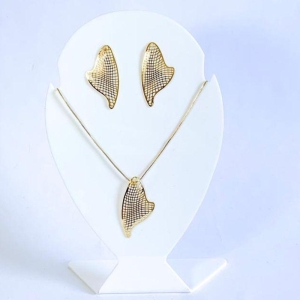 Conjunto Meia Asa Telinha Ouro