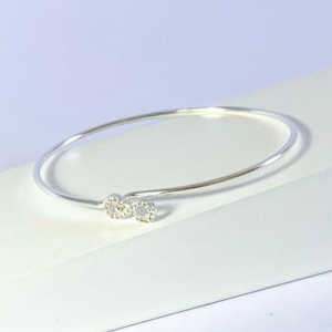 Pulseira Bracelete Infinito Prata