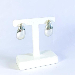 Brinco Gota Lisa Prata