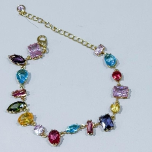 Pulseira Geométrica Luxo Ouro