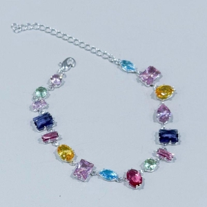 Pulseira Geométrica Luxo Prata