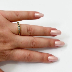 Anel Zirconias Azul e Verde