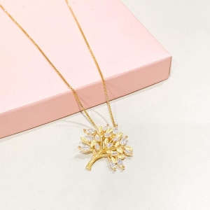 Colar Arvore da Vida com Zirconias Grandes