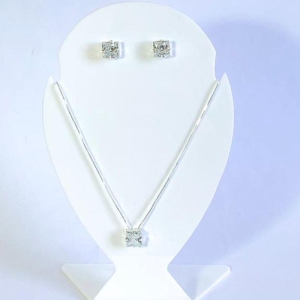Conjunto Quadrado Cristal Prata