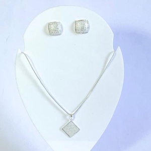 Conjunto Quadrado Trabalhado Prata