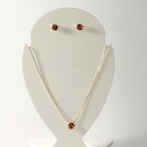 Conjunto Redondo Ponto de Luz Ouro