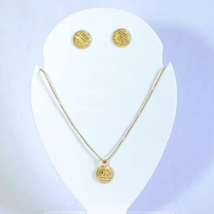 Conjunto Redondo Trabalhado Ouro