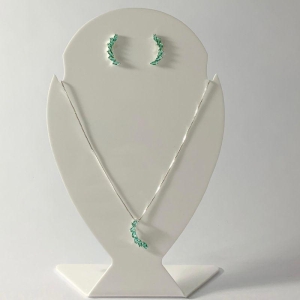 Conjunto Virgula Cravejado Prata