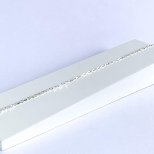 Pulseira Blocos 3mm  Masc Prata