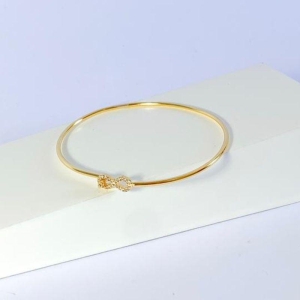 Pulseira Bracelete Infinito Ouro