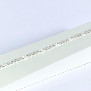 Pulseira Masculina 3x1 6mm  Prata