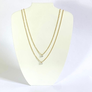 Colar Duplo com Zirconia