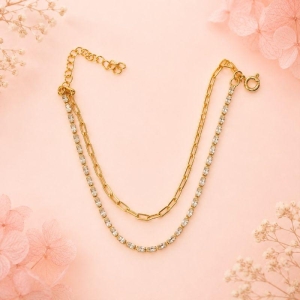 Pulseira Dupla Cartier e Baguete Cristal