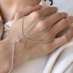 Pulseira Hand Chain Dedo Duplo