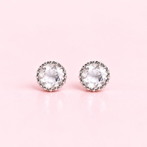 Brinco Ponto de Luz com Garras M Prata 5mm