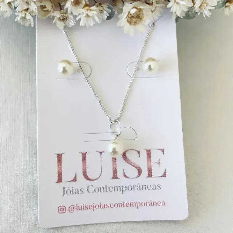 Conjunto Perola Prata