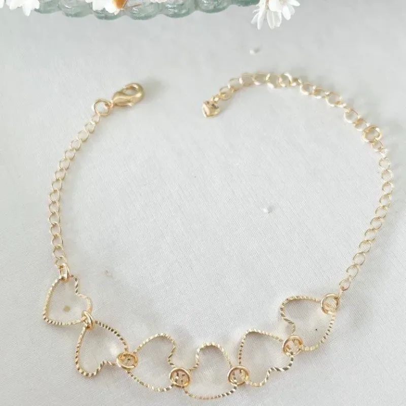 Pulseira 6 Corações