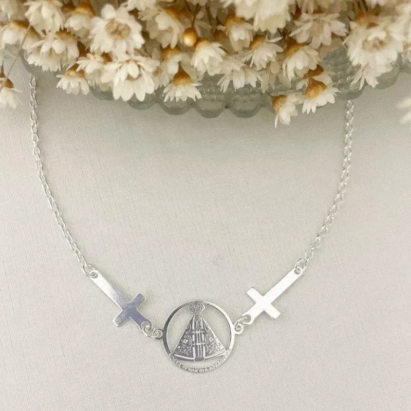 Pulseira Nossa Senhora Prata